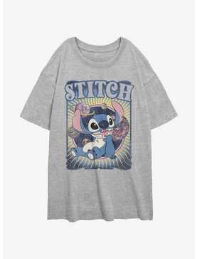 Disney Lilo & Stitch Groovy Stitch Girls Oversized T-Shirt, , hi-res