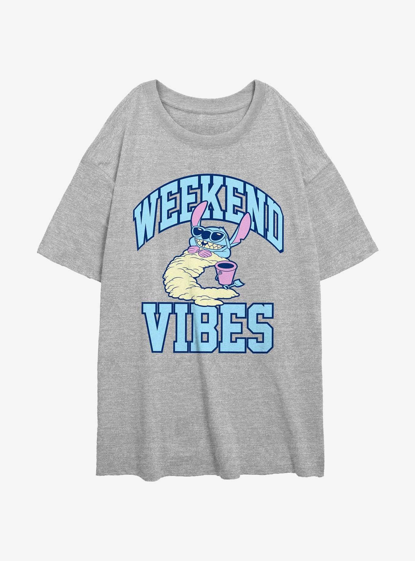 Lilo & Stitch Girl's Good Vibes Happy Stitch T-Shirt Red