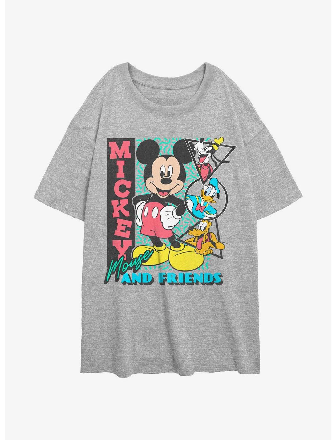 Disney Mickey Mouse Groovy Friends Girls Oversized T-Shirt, ATH HTR, hi-res