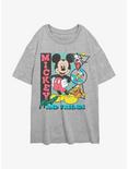 Disney Mickey Mouse Groovy Friends Girls Oversized T-Shirt, ATH HTR, hi-res