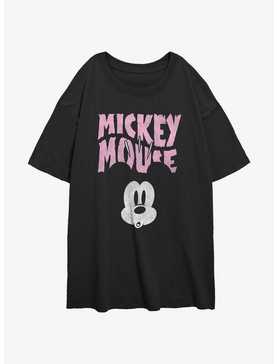 Disney Mickey Mouse Spooked Face Girls Oversized T-Shirt, , hi-res