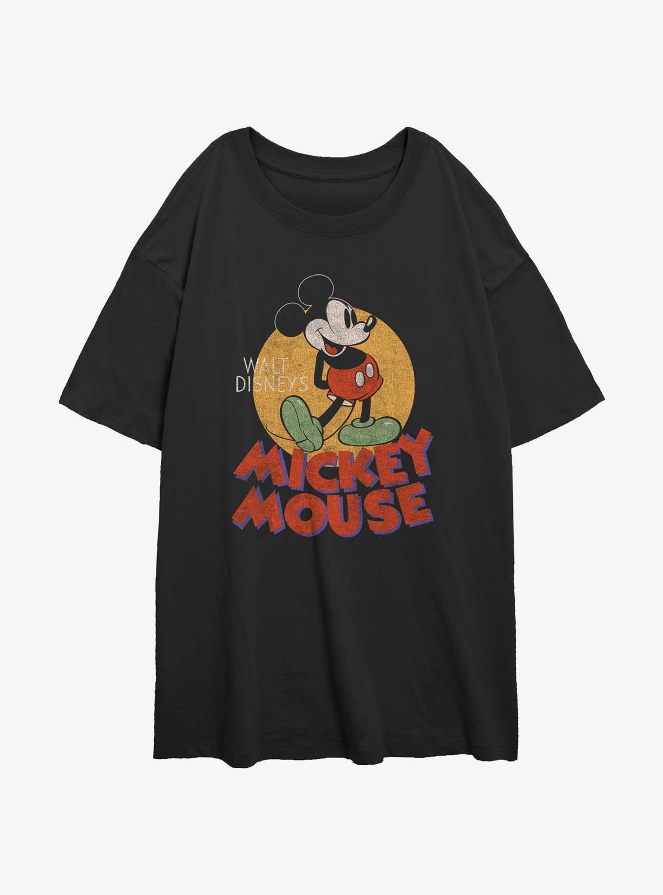 Disney Mickey Mouse Sunset Stance Girls Oversized T-Shirt, BLACK, hi-res