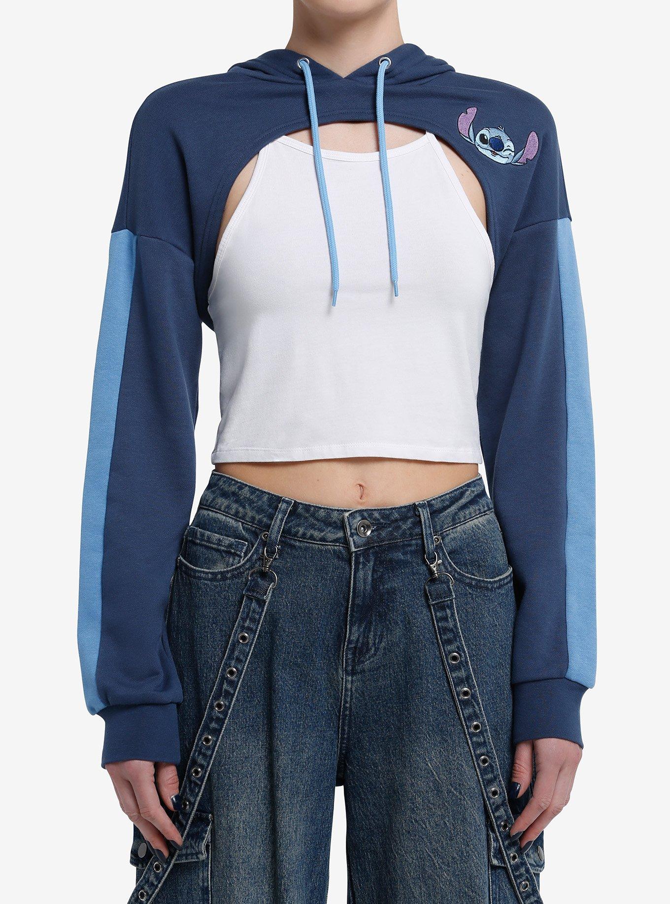 Disney Lilo & Stitch Hooded Bolero Girls Crop Shrug, , hi-res