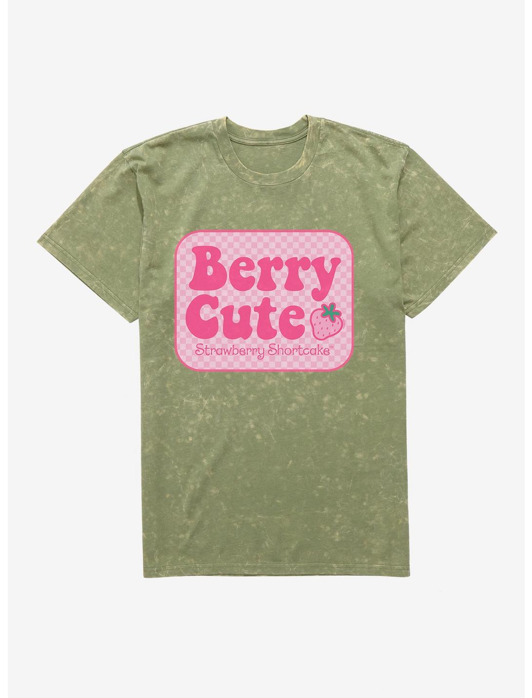 Strawberry Shortcake Berry Cute Mineral Wash T-Shirt, MILITARY GREEN MINERAL WASH, hi-res