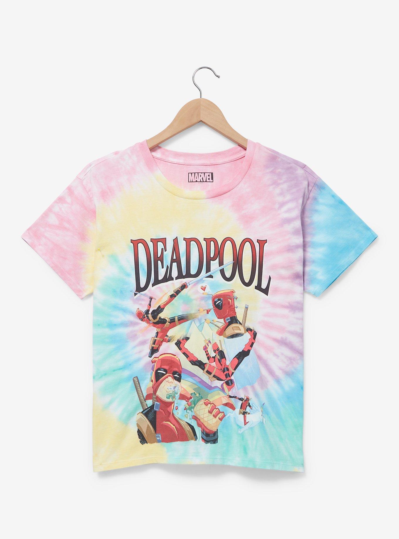 Marvel Deadpool Multi-Pose Tie-Dye Women's T-Shirt - BoxLunch Exclusive