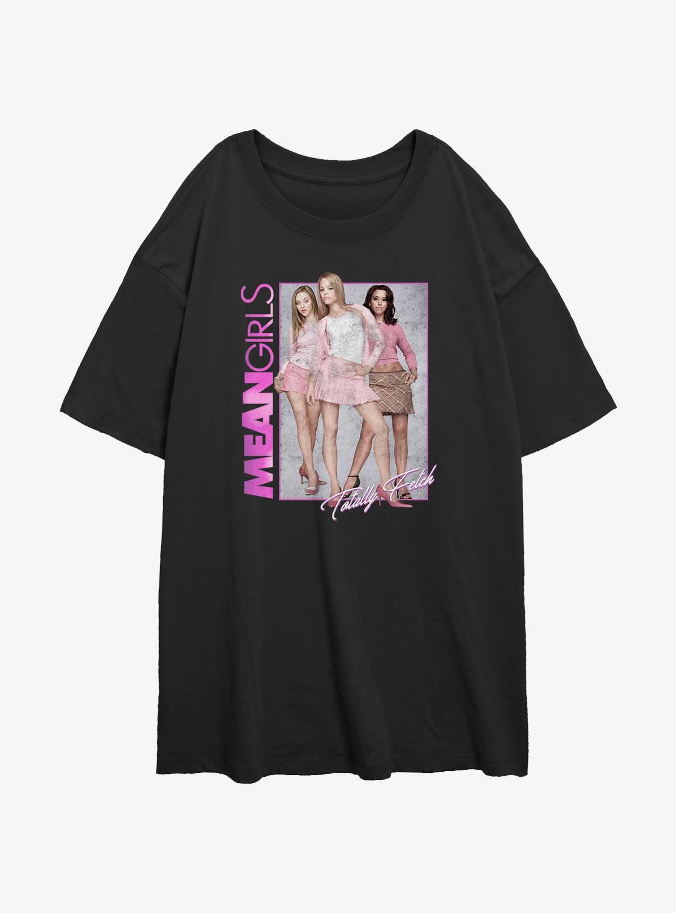 Mean Girls Totally Fetch Girls Oversized T-Shirt, BLACK, hi-res