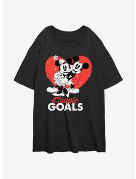 Disney Mickey Mouse & Minnie Mouse Couple Goals Girls Oversized T-Shirt, , hi-res