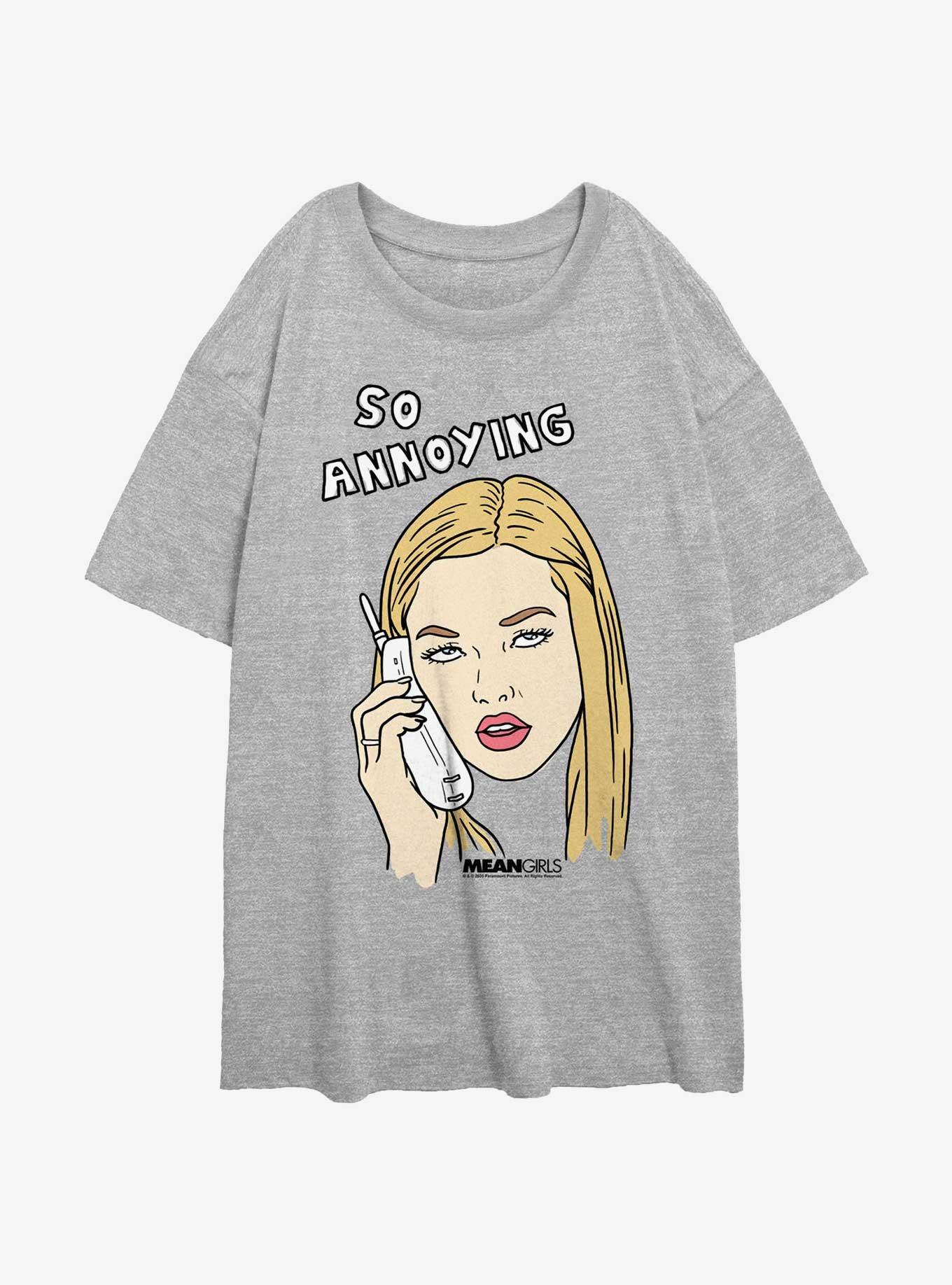 Mean Girls Karen So Annoying Girls Oversized T-Shirt, ATH HTR, hi-res