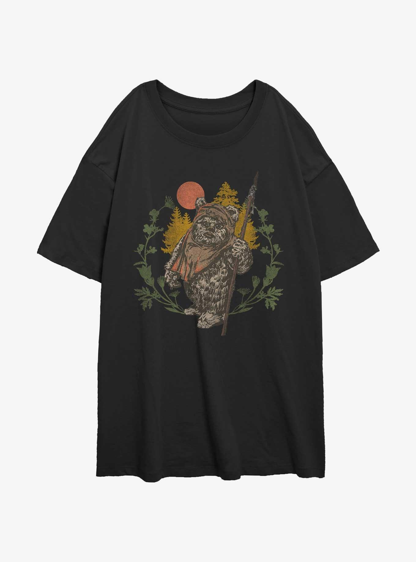Star Wars Ewok Sunset Girls Oversized T-Shirt