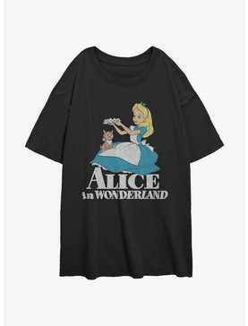 Disney Alice in Wonderland Alice And Dinah Girls Oversized T-Shirt, , hi-res