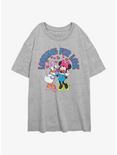 Disney Minnie Mouse & Daisy Duck Looking For Love Girls Oversized T-Shirt, ATH HTR, hi-res