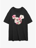 Disney Mickey Mouse Tropical Mouse Girls Oversized T-Shirt, BLACK, hi-res