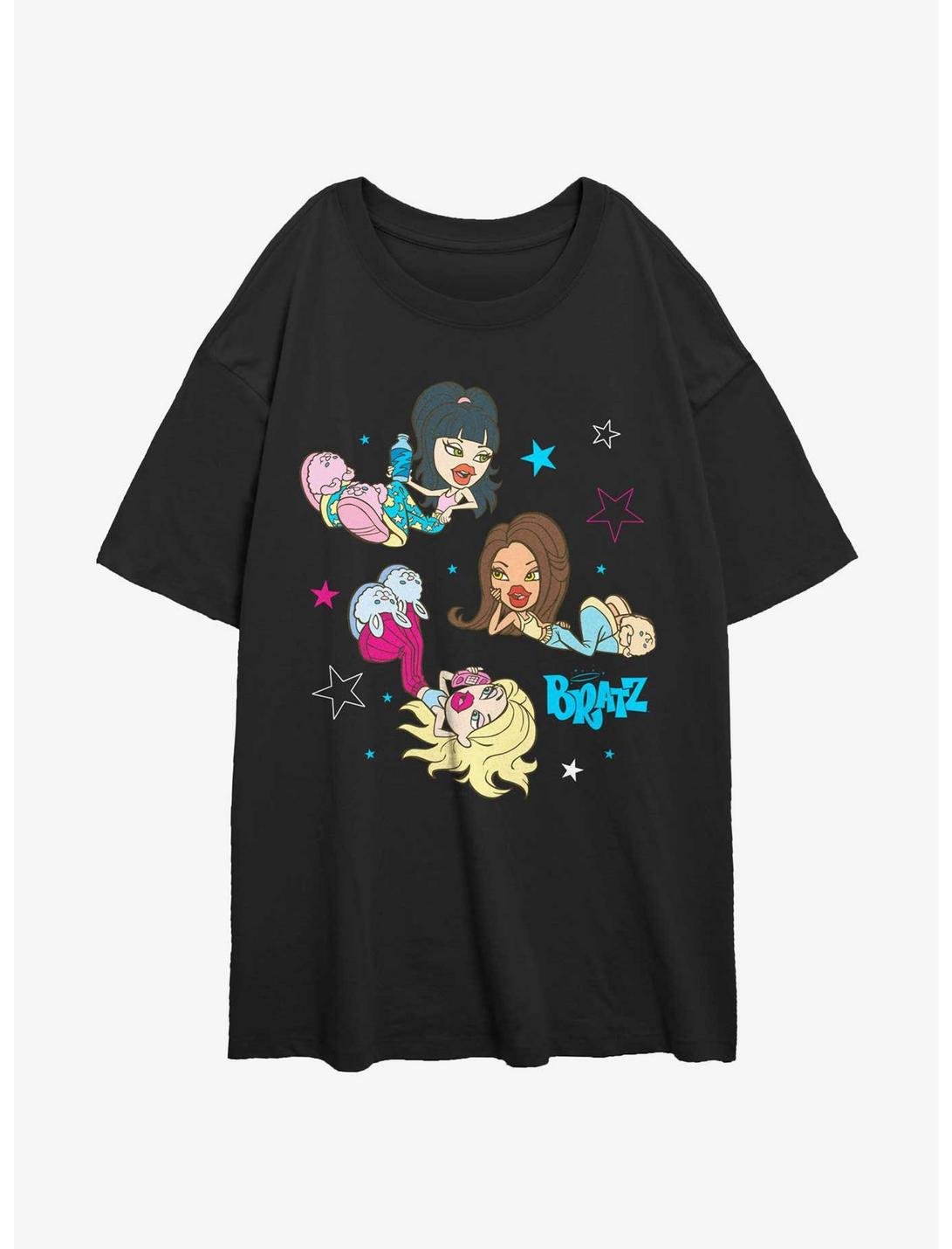 Bratz Sleepover Girls Oversized T-Shirt, BLACK, hi-res