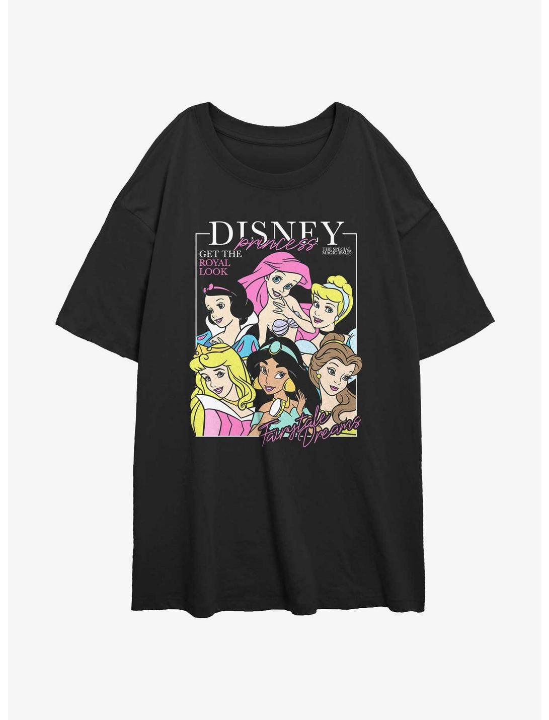 Disney The Little Mermaid Cover Story Girls Oversized T-Shirt, BLACK, hi-res