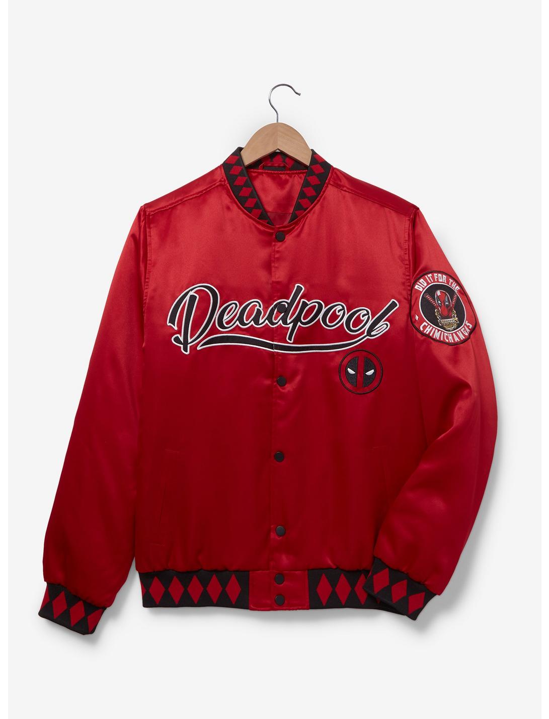 Marvel Deadpool Red Bomber Jacket — BoxLunch Exclusive, RED, hi-res