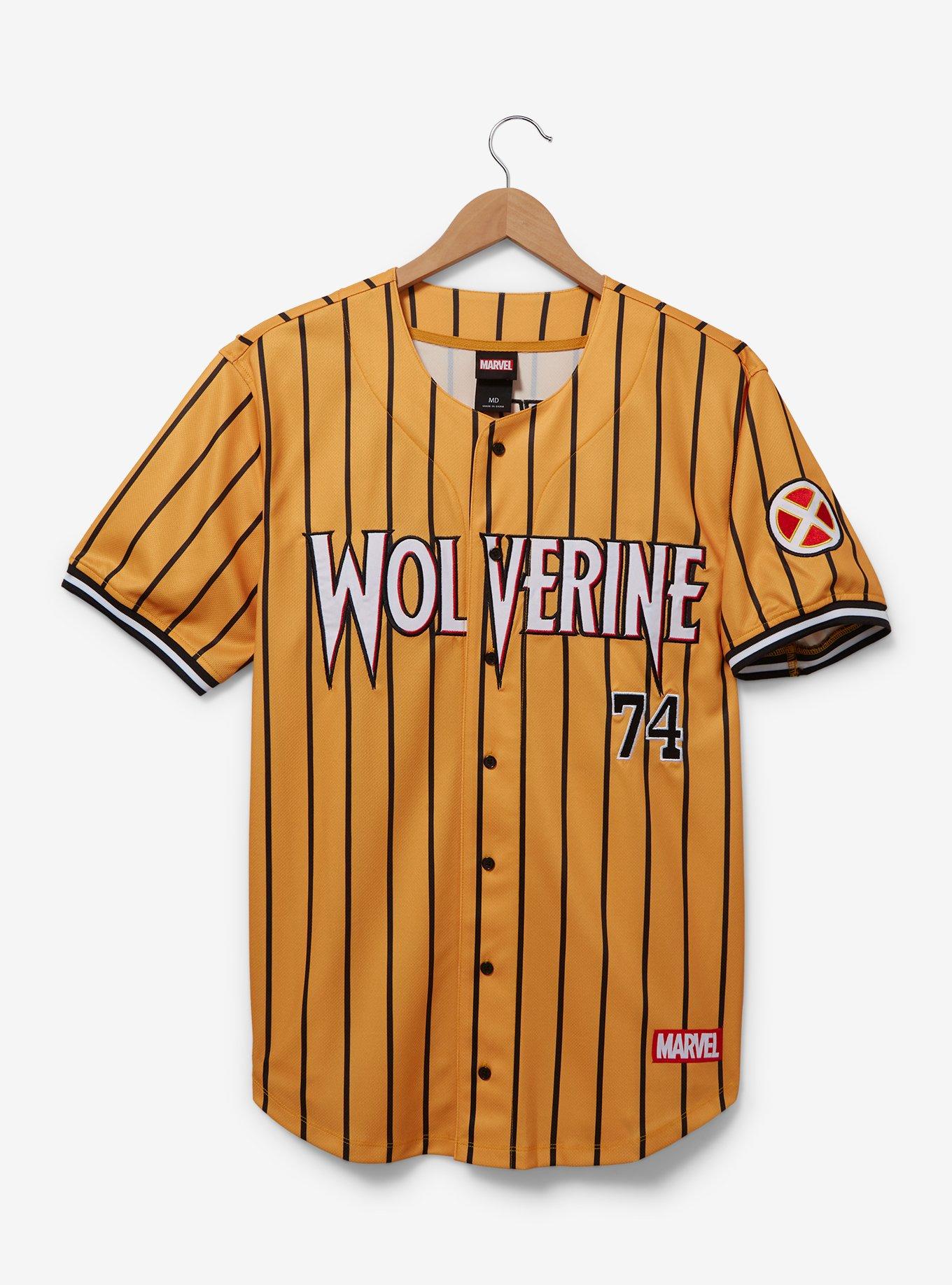 Marvel X-Men Wolverine Howlett Striped Baseball Jersey