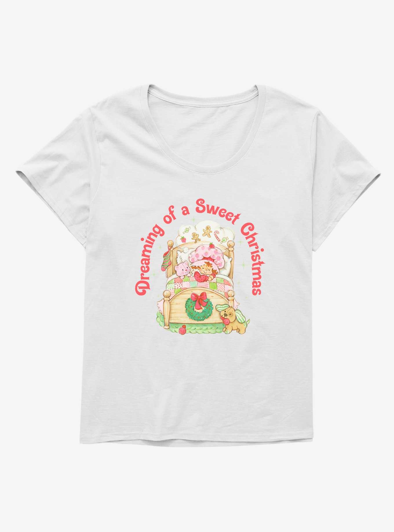 Strawberry Shortcake Dreaming Of A Sweet Christmas Womens T-Shirt Plus Size, , hi-res