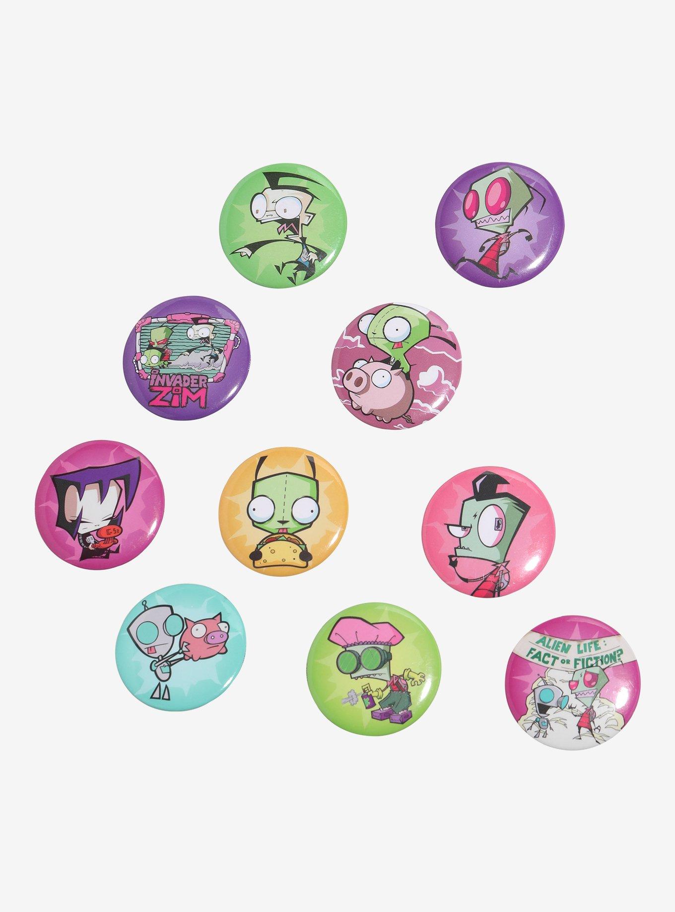 Invader Zim Button Set 10 Pack, , hi-res