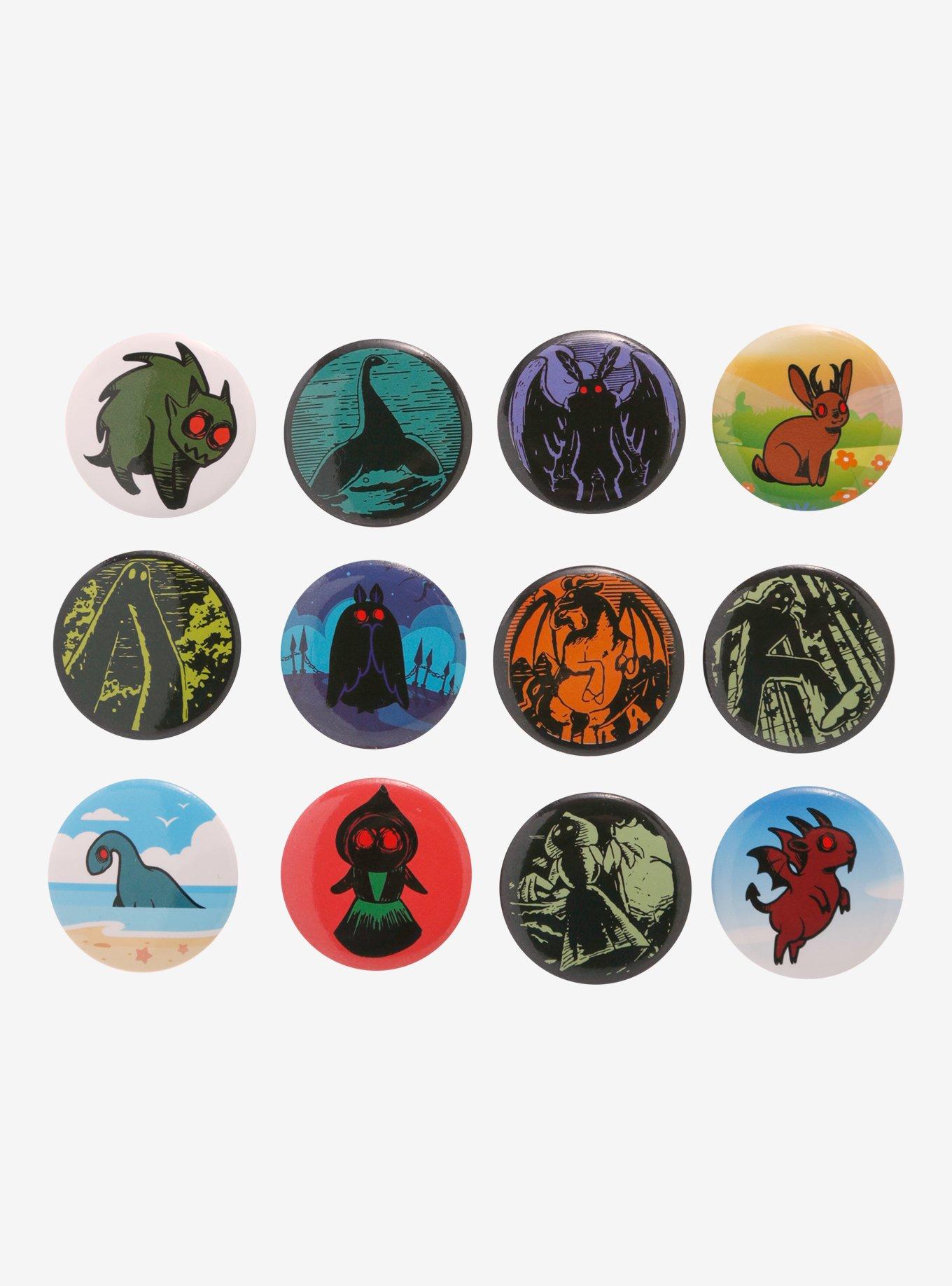 Friends From The Unknown Cryptid Blind Bag Button 2 Pack, , hi-res