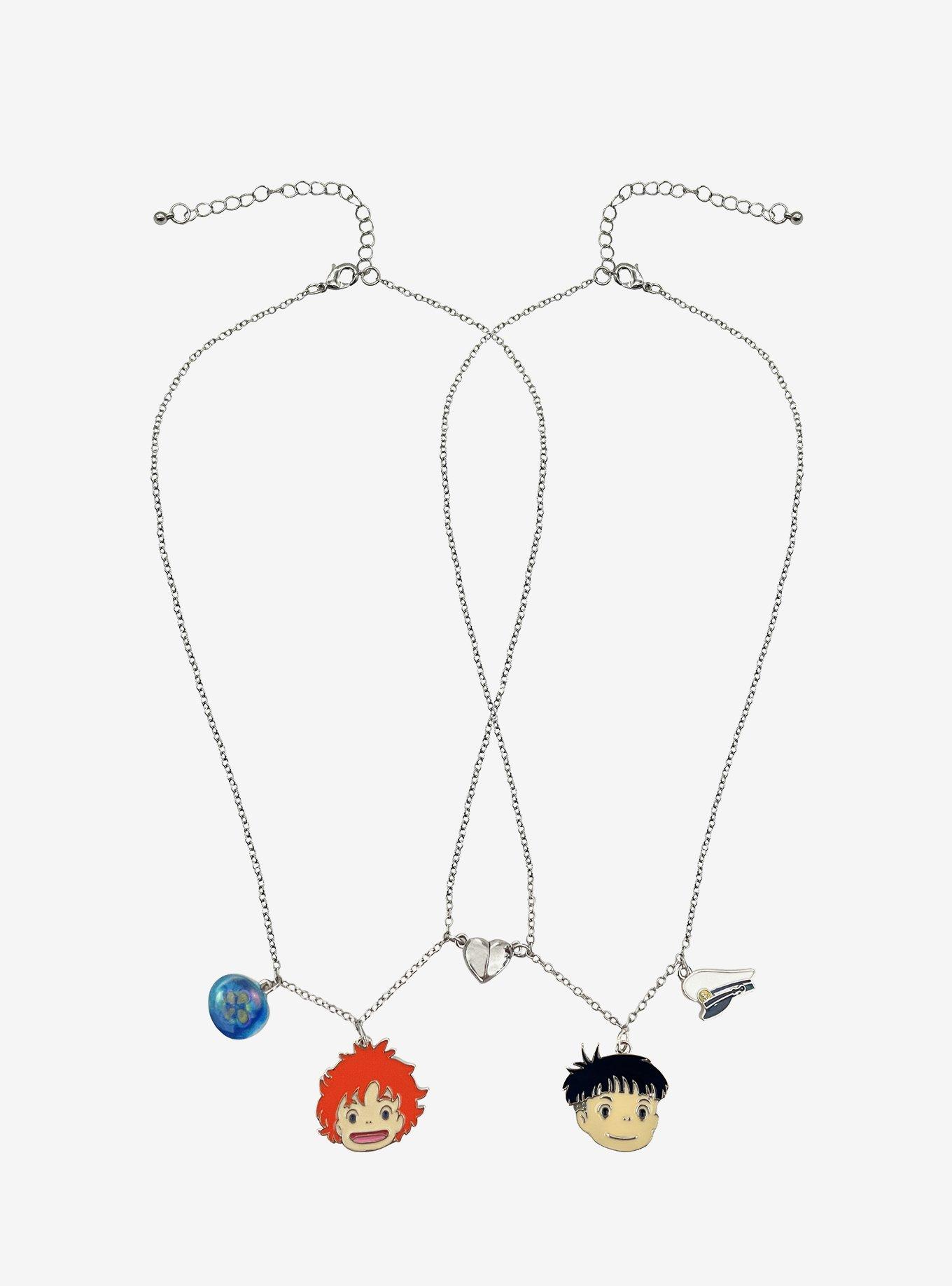 Studio Ghibli® Ponyo Sosuke Icon Magnet Best Friend Necklace Set, , hi-res