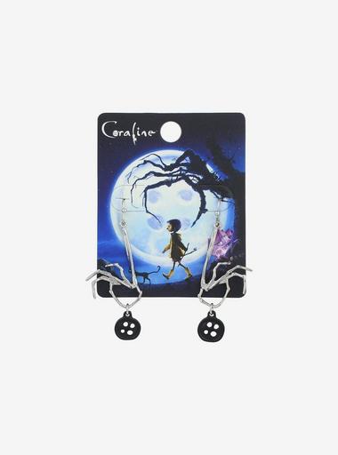 Coraline Beldam Hand Button Earrings Hot Topic