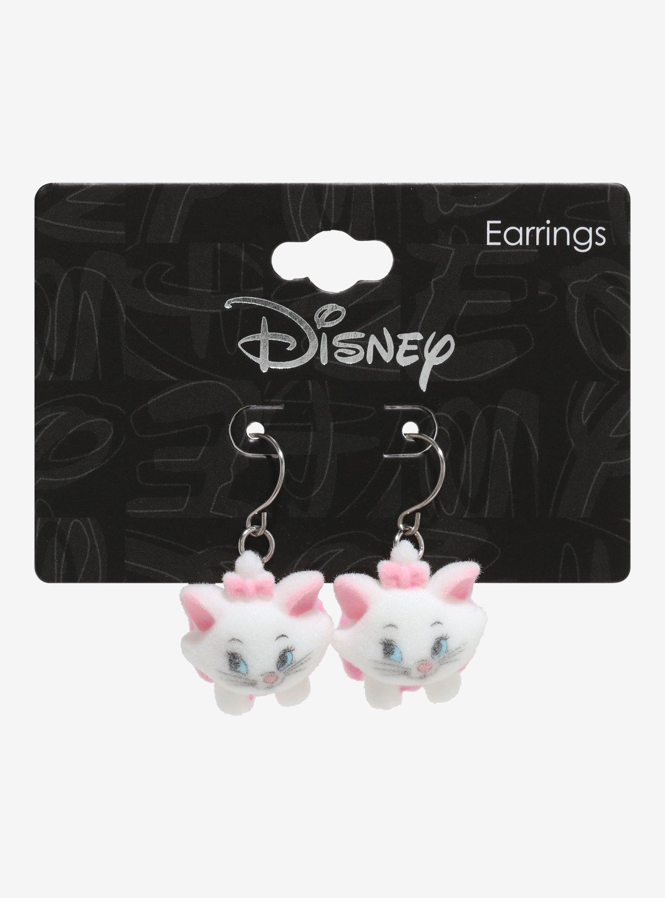 Disney The Aristocats Marie Flocked Earrings, , hi-res