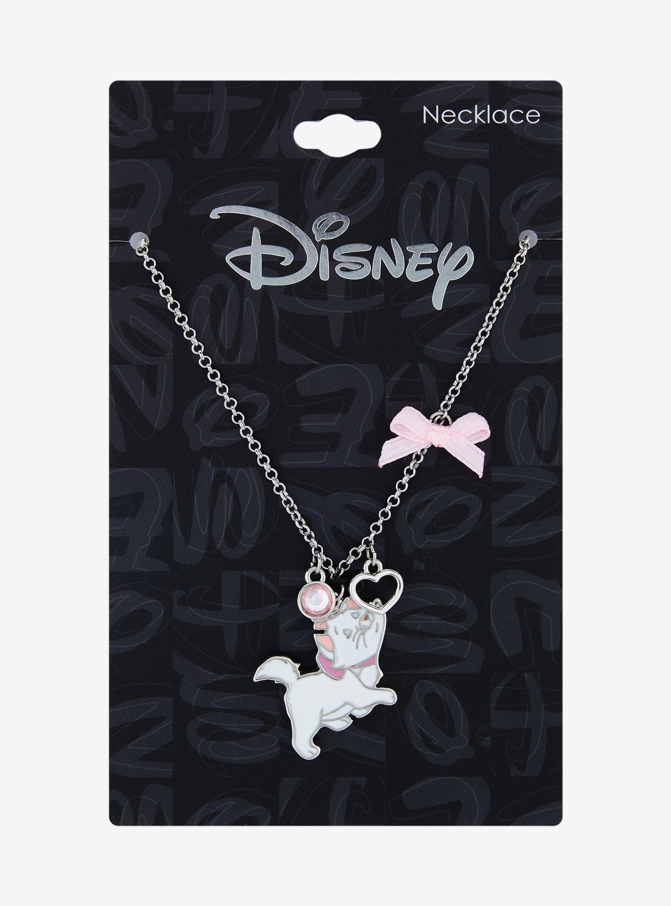 人気【Disney】マリーちゃん Marie Necklace Marie White Cat Aristocats Disney Glass Pendant Necklace - Etsy