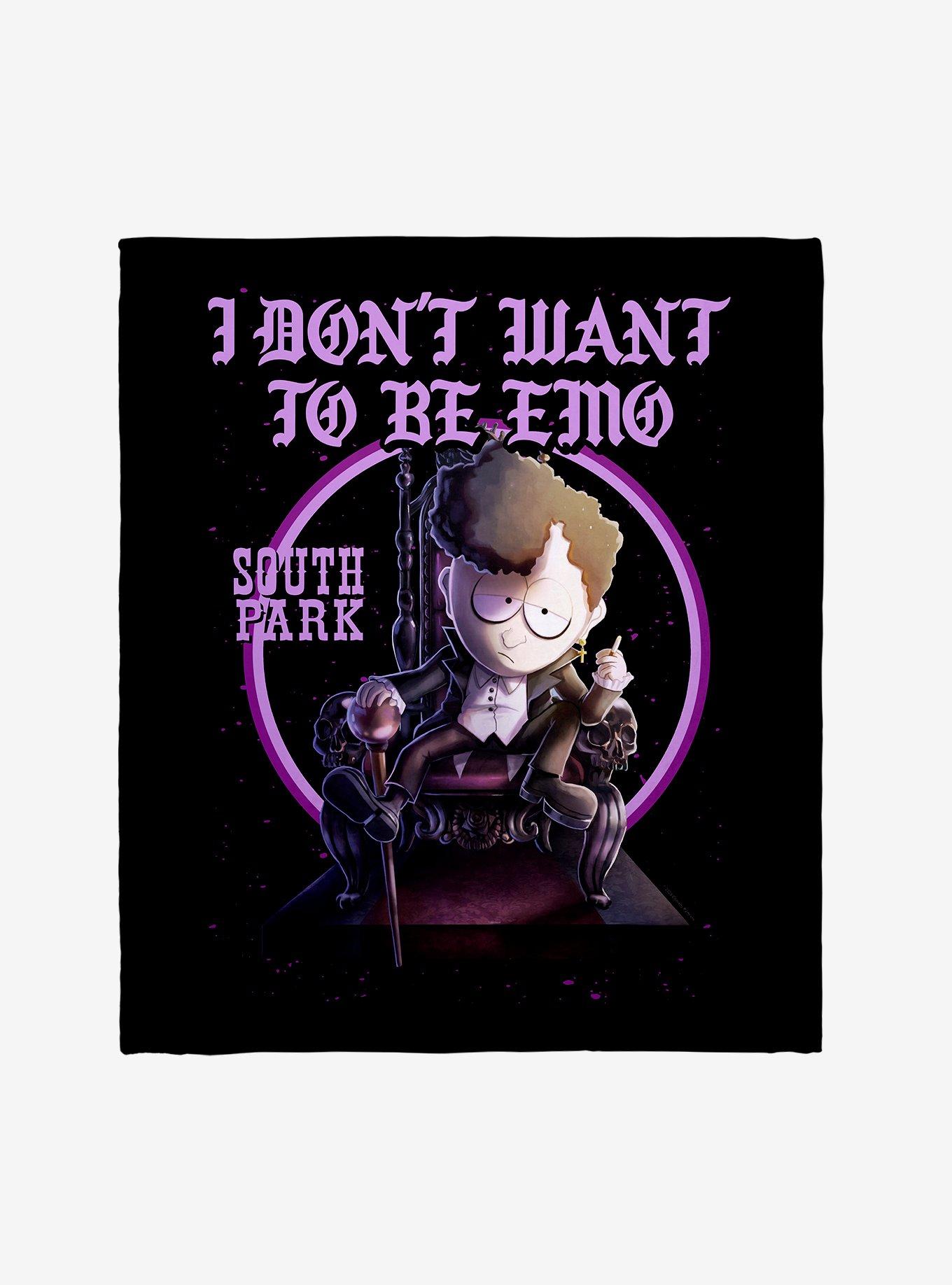 South Park I Don't Want To Be Emo Throw Blanket