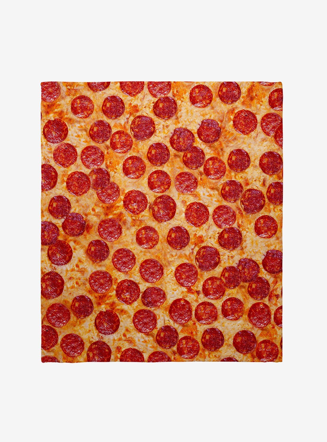 Soft Pepperoni Pizza Winter Throw Blanket