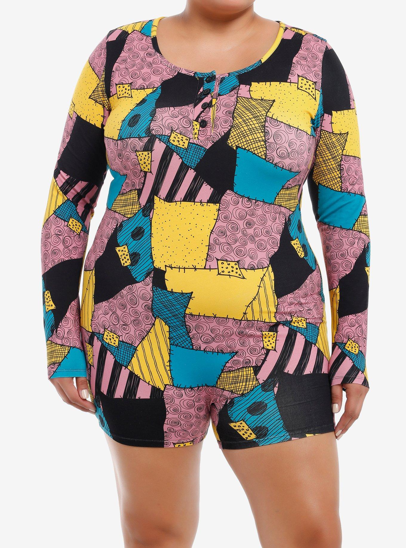 Her Universe The Nightmare Before Christmas Sally Patchwork Romper Plus Size, MULTI, hi-res