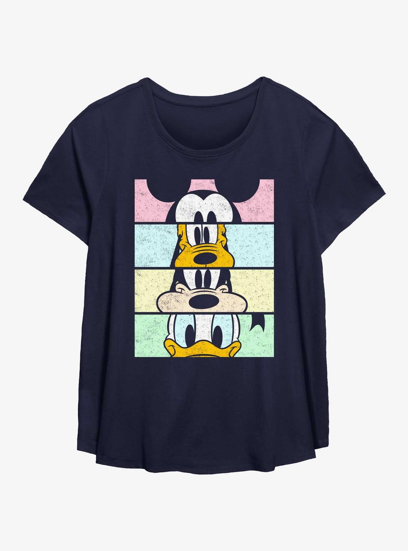 Disney Mickey Mouse Crew Panels Girls T-Shirt Plus Size