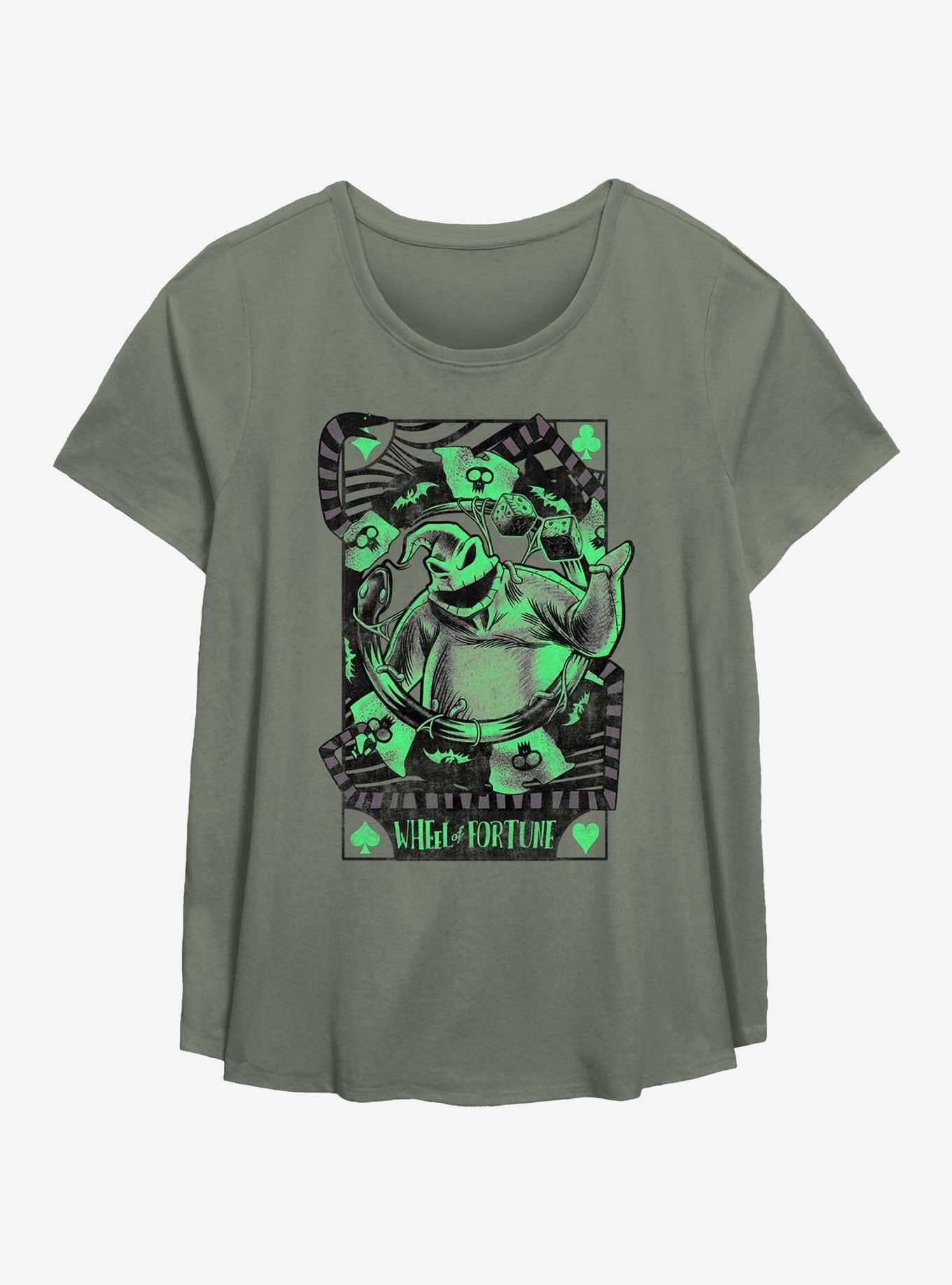 Disney Nightmare Before Christmas Oogie Boogie Wheel Of Fortune Girls T-Shirt Plus Size, SAGE, hi-res