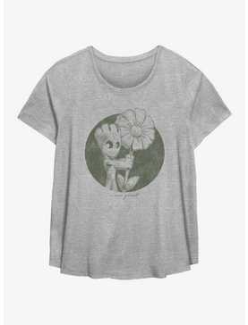 Marvel Guardians Of The Galaxy Groot Flower Girls T-Shirt Plus Size, , hi-res