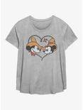 Disney Mickey Mouse & Minnie Mouse Western Sweethearts Girls T-Shirt Plus Size, HEATHER GR, hi-res
