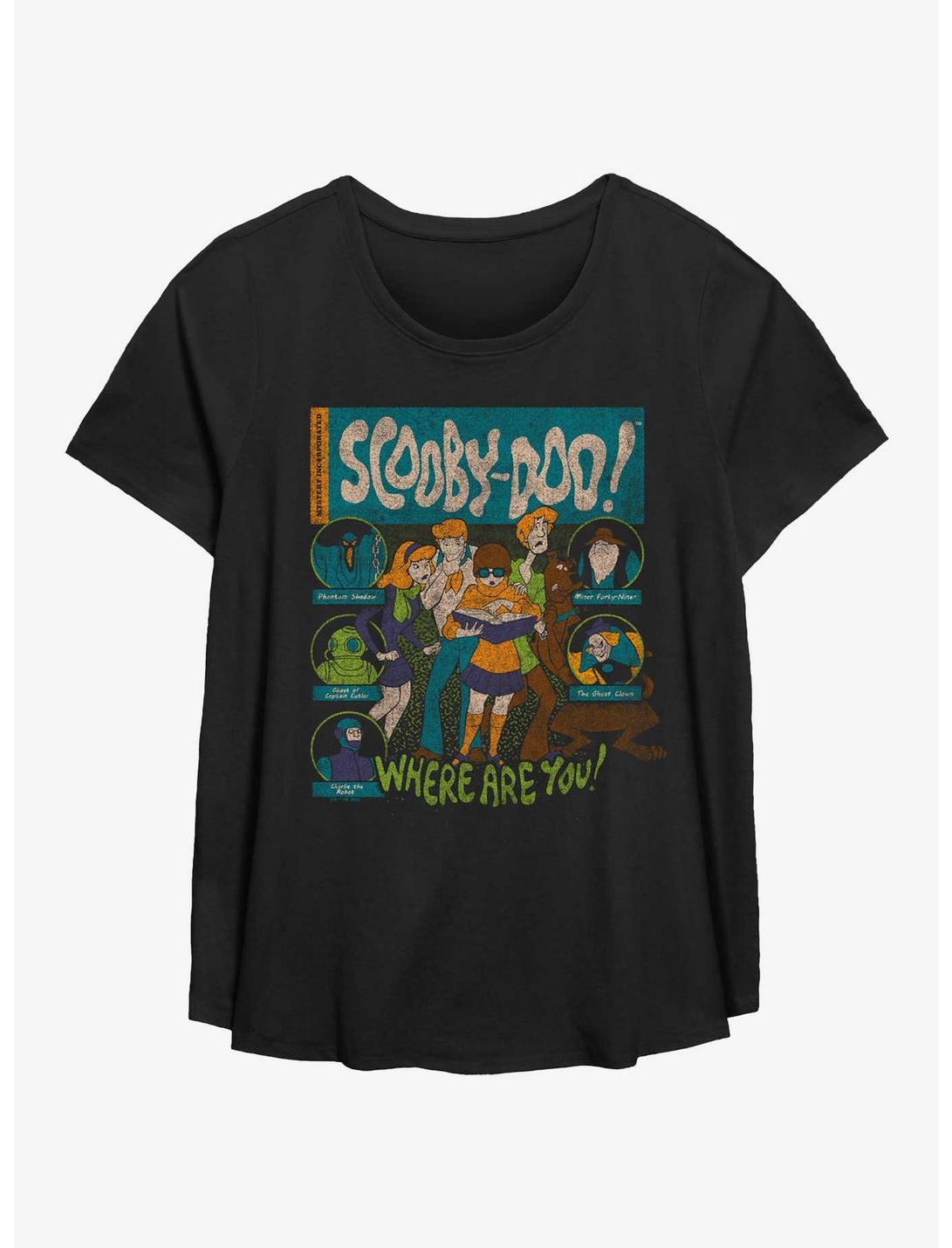Scooby-Doo Mystery Inc. Crew Vintage Girls T-Shirt Plus Size, BLACK, hi-res