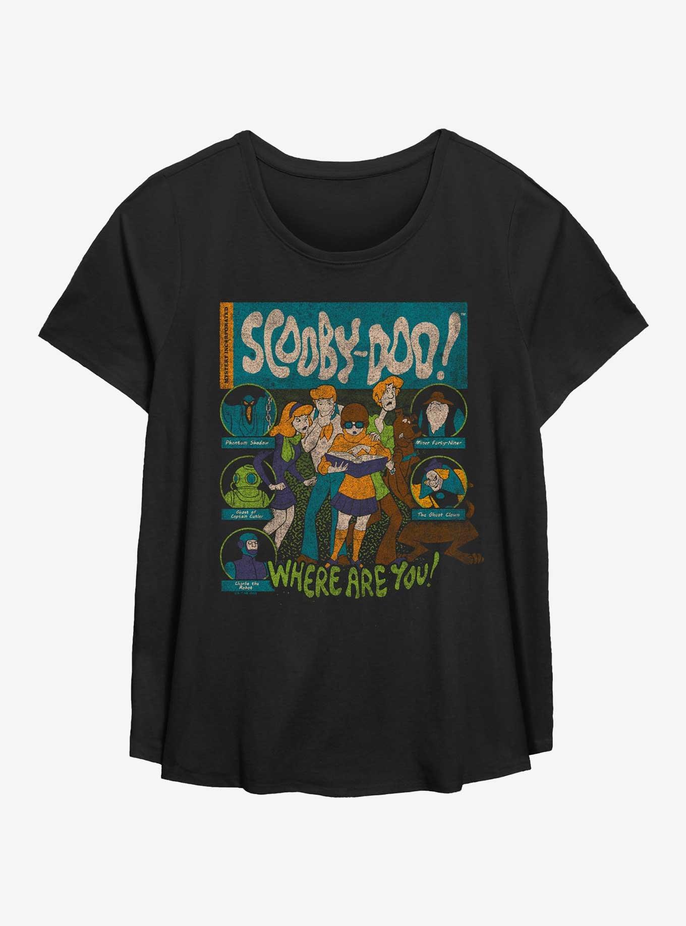 Scooby-Doo Mystery Inc. Crew Vintage Girls T-Shirt Plus Size, BLACK, hi-res