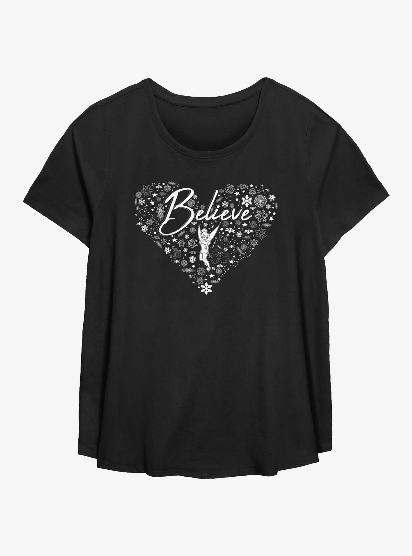 Disney Tinker Bell Believe Girls T-Shirt Plus Size, BLACK, hi-res
