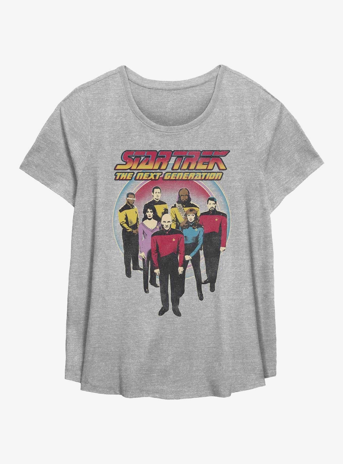 Star Trek Star Trek Group Girls T-Shirt Plus Size, HEATHER GR, hi-res