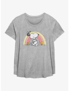 Peanuts Rainbow Snoopy Girls T-Shirt Plus Size, , hi-res