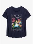 Disney Alice In Wonderland Cosmic Girls T-Shirt Plus Size, NAVY, hi-res