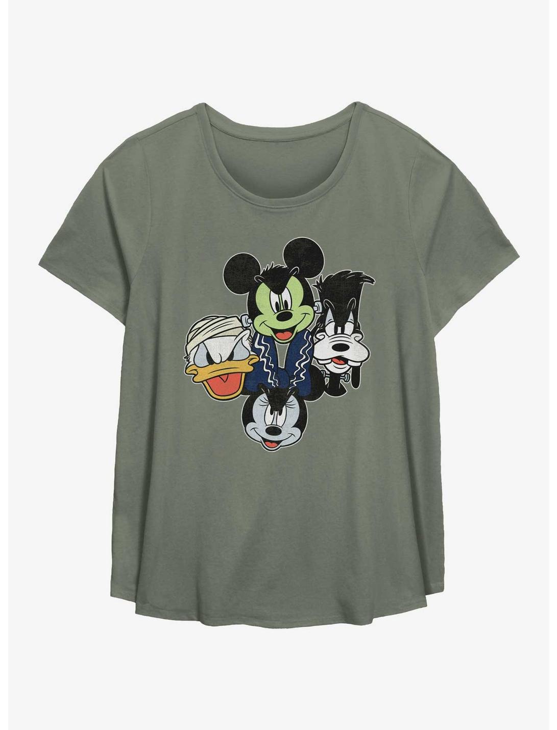 Disney Mickey Mouse & Friends Halloween Heads Girls T-Shirt Plus Size, SAGE, hi-res