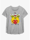 Dr. Seuss How The Grinch Stole Christmas Retro Girls T-Shirt Plus Size, HEATHER GR, hi-res