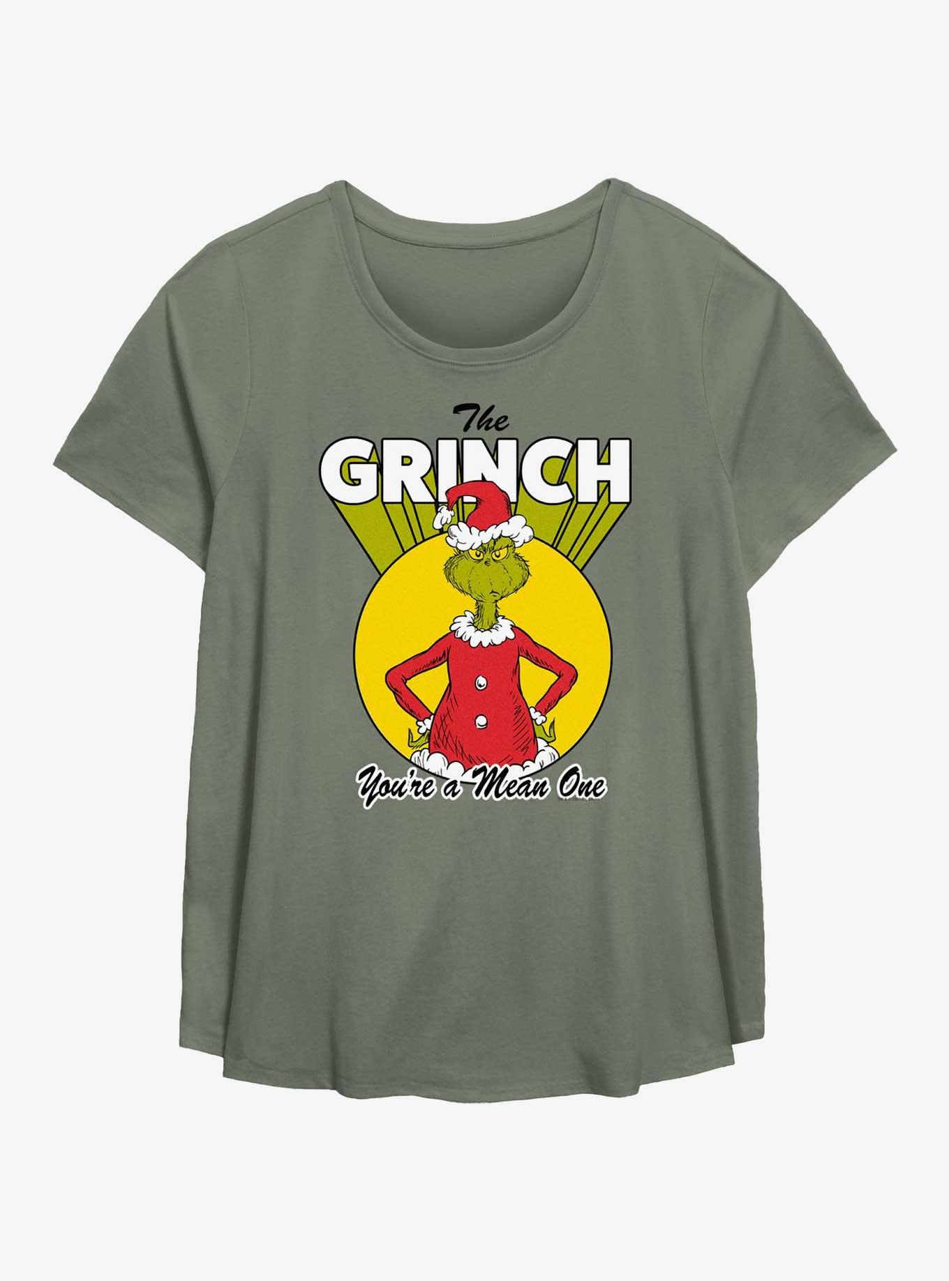 Dr. Seuss How The Grinch Stole Christmas Retro Girls T-Shirt Plus Size