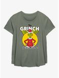 Dr. Seuss How The Grinch Stole Christmas Retro Girls T-Shirt Plus Size, SAGE, hi-res