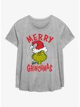 Dr. Seuss How The Grinch Stole Christmas Grinchmas Hat Girls T-Shirt Plus Size, HEATHER GR, hi-res