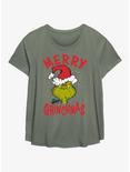 Dr. Seuss How The Grinch Stole Christmas Grinchmas Hat Girls T-Shirt Plus Size, SAGE, hi-res
