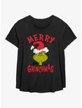 Dr. Seuss How The Grinch Stole Christmas Grinchmas Hat Girls T-Shirt Plus Size, BLACK, hi-res