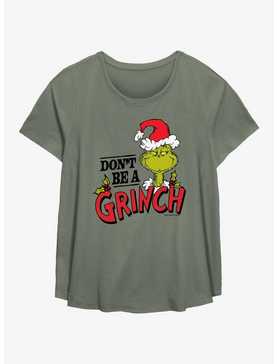Dr. Seuss How The Grinch Stole Christmas Don't Be A Grinch Girls T-Shirt Plus Size, , hi-res