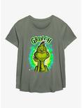 Dr. Seuss How The Grinch Stole Christmas Green Grinch Girls T-Shirt Plus Size, SAGE, hi-res