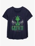 Dr. Seuss How The Grinch Stole Christmas He's A Mean One Girls T-Shirt Plus Size, NAVY, hi-res